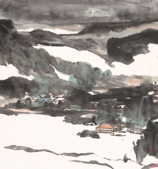 After Rain by Lui Shou-Kwan contemporary artwork Works on Paper