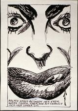 No Title Breath hissed between by Raymond Pettibon contemporary artwork works on paper