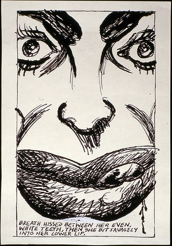 No Title Breath hissed between by Raymond Pettibon contemporary artwork Works on Paper