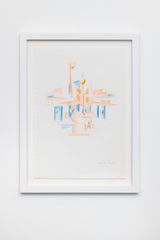 Chung Wah-nans Pavilion in West Lake Park by Cui Jie contemporary artwork drawing painting works on paper