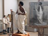 Black Apollo diptych Once Again... Statues Never Die by Isaac Julien contemporary artwork print