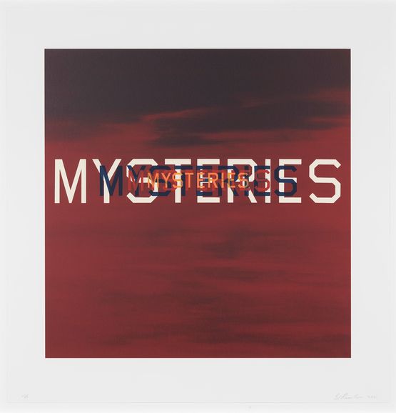 Mysteries by Ed Ruscha contemporary artwork Print