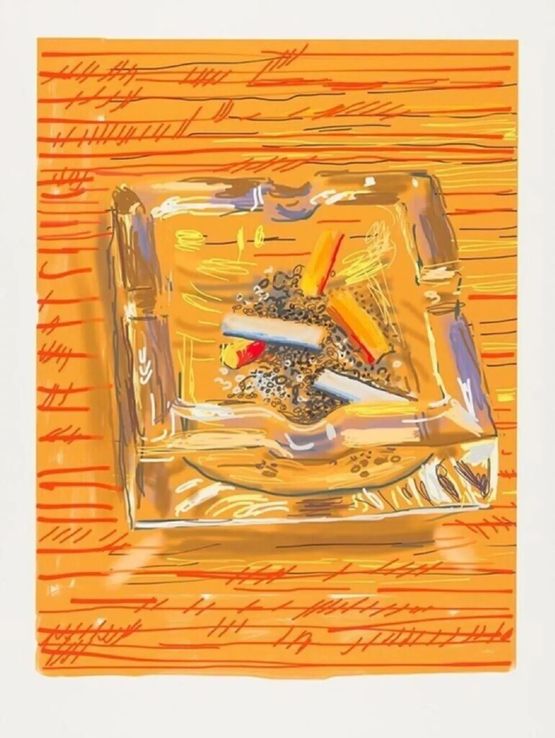 Ashtray by David Hockney contemporary artwork Drawing