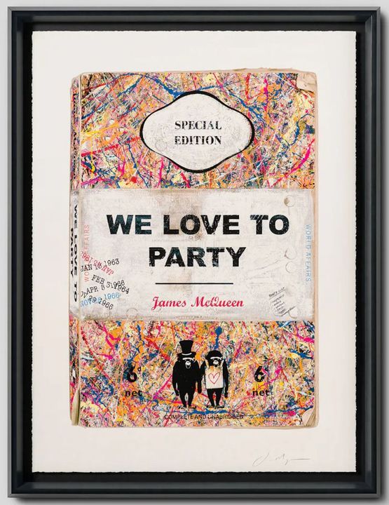 We Love to Party by James Mcqueen contemporary artwork Print