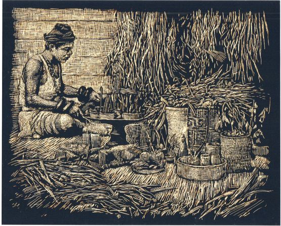 Mulung in Belian ritual by Maryanto contemporary artwork Painting