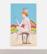 Figura del cardellino by Alessandro Pessoli contemporary artwork drawing painting