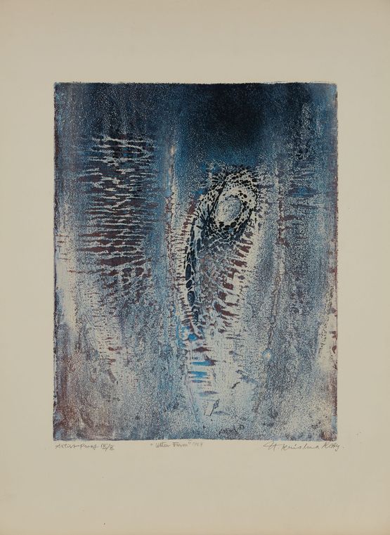 Waterform by Krishna Reddy contemporary artwork Works on Paper