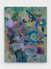 The liquid azure and the aquamarine between the delicate feathers of shining gold by Ileana Garcia Magoda contemporary artwork Painting