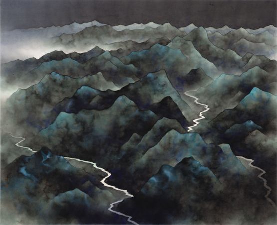 Mountains and Rivers-Sutra Metamorphosis No. 7 by Chan Keng-Tin contemporary artwork Painting