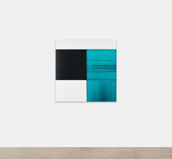 Exposed Painting Caribbean Turquoise by Callum Innes contemporary artwork Painting