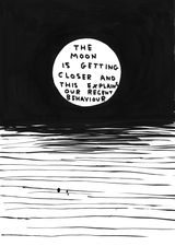 Untitled The Moon Is Getting Closer by David Shrigley contemporary artwork works on paper