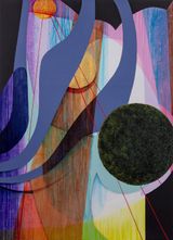 Lavender Lips  Flying Ships by Carrie Moyer contemporary artwork painting