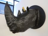 Untitled Rhino and Bird by Maia Tabet contemporary artwork sculpture