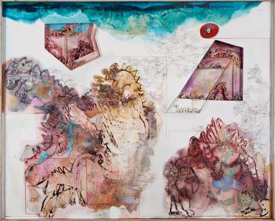 Medusa on the Moon by The Estate Of Mohan Samant contemporary artwork Painting