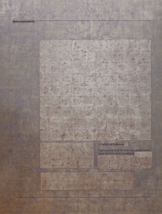 A Deficit of Evidence by Jenny Holzer contemporary artwork Painting