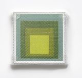 Homage to the Square with Bubble Wrap and Packing Tape by Tammi Campbell contemporary artwork painting