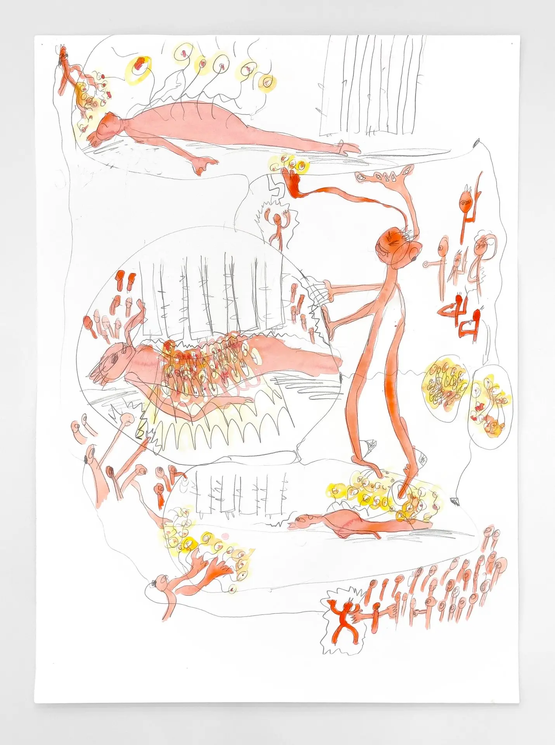 Deep Muscle Relaxation by Andrea Eva Gyori contemporary artwork Works on Paper