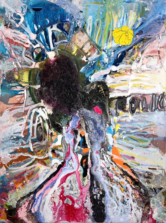 Untitled Police by Christian Eisenberger contemporary artwork Painting
