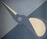 Outline Half Scissors Diagonal by Mao Xuhui contemporary artwork painting