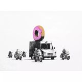 Donuts - Strawberry by Banksy contemporary artwork print works on paper