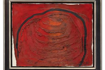 Contemporary art exhibition Emil Schumacher Collection Highlight Emil Schumacher Gregor 1967 at Galerie Utermann Dortmund Germany