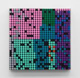 Automatic Drawing PinkGreenPurple by Rebecca Baumann contemporary artwork mixed media