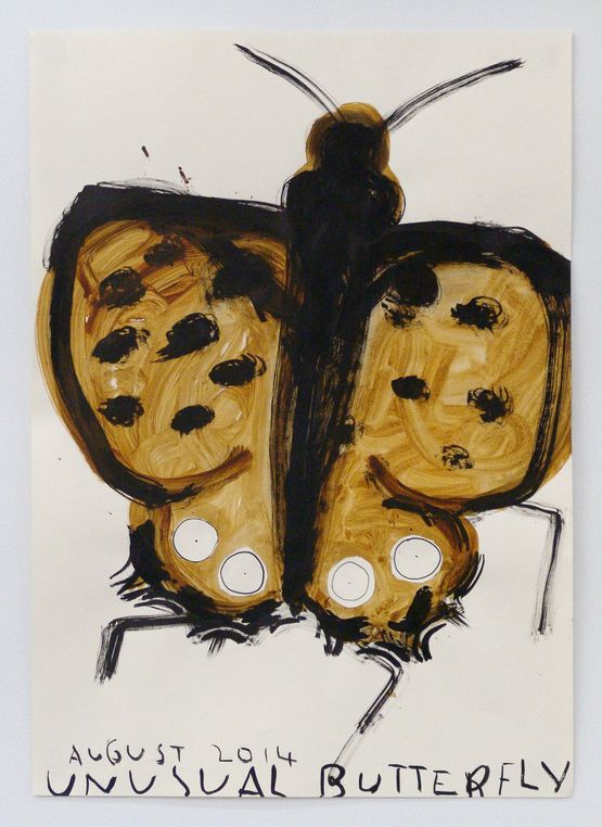 Garden Butterfly by Rose Wylie contemporary artwork Painting