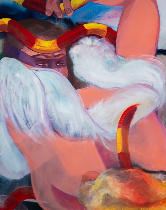Snake and White Boa 2022 by Lindsey Mclean contemporary artwork Painting