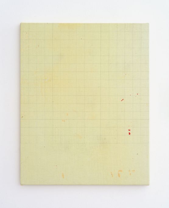 Endnote oblique pink pale yellow by Ian Kiaer contemporary artwork Painting