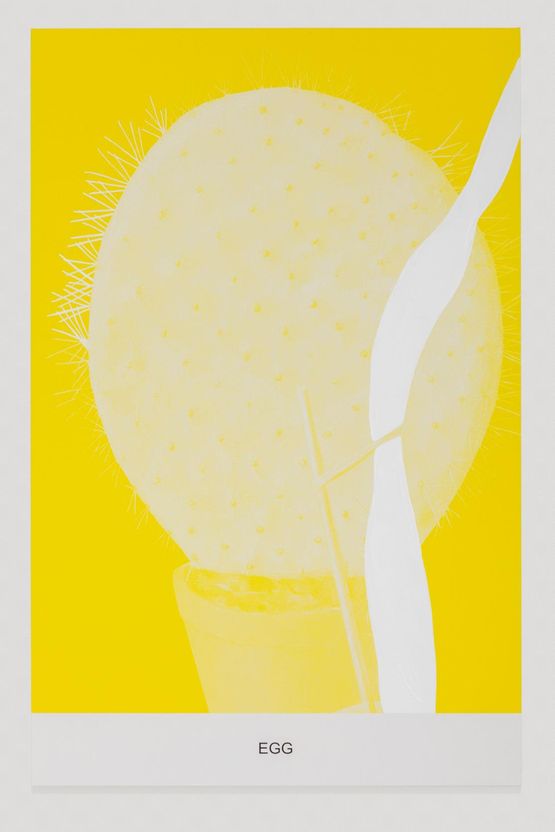 The Yellow Series Egg by John Baldessari contemporary artwork Mixed Media