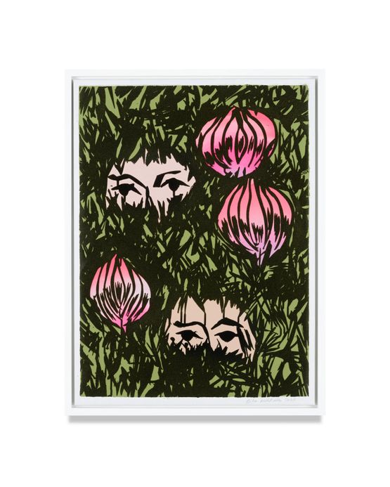 WE WATCH BEHIND THE GRASS by Eko Nugroho contemporary artwork Print