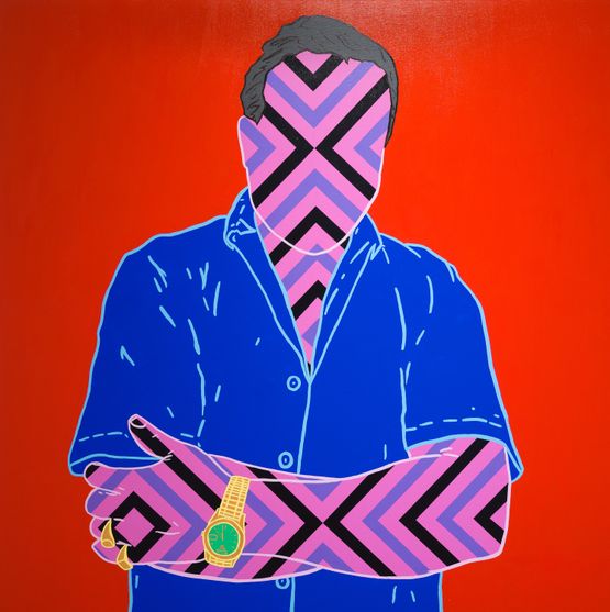 Pretty Boy by Reko Rennie contemporary artwork Painting