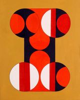 Code 1 by Lubna Chowdhary contemporary artwork painting works on paper