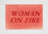 WOMAN ON FIRE by Ed Ruscha contemporary artwork print