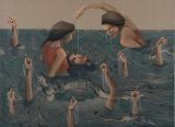 Eyes in Waters by Hayv Kahraman contemporary artwork painting
