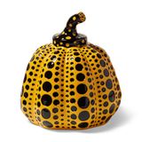 Kusama Pumpkins by Yayoi Kusama contemporary artwork sculpture