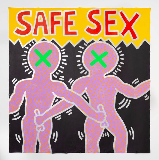 Safe Sex by Keith Haring contemporary artwork Painting