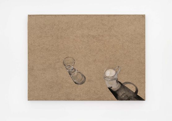 Verre super-marche et caraffe cristal by Martine Bedin contemporary artwork Painting