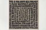 ONE IS NOT BORN by Ghada Amer contemporary artwork painting textile