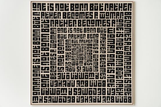 ONE IS NOT BORN by Ghada Amer contemporary artwork Painting