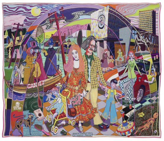 A Perfect Match by Grayson Perry contemporary artwork Textile