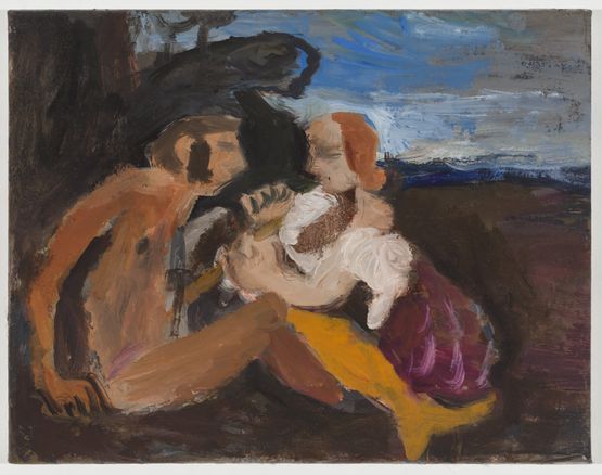 Couple after Titian by Janice Nowinski contemporary artwork Painting
