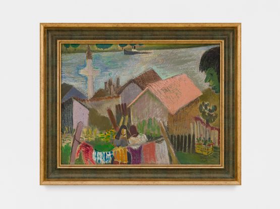 Peisaj la Orsova Landscape in Orsova by Lucia Demetriade Balacescu contemporary artwork Painting