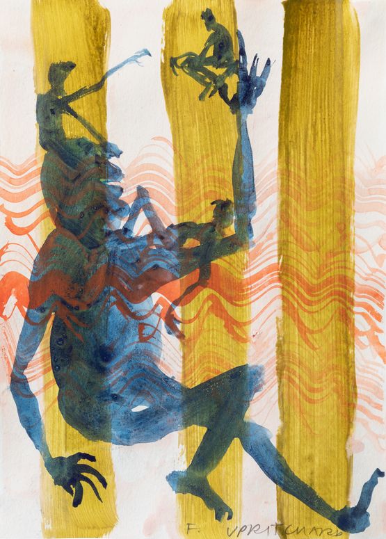 It Tickles by Francis Upritchard contemporary artwork Works on Paper