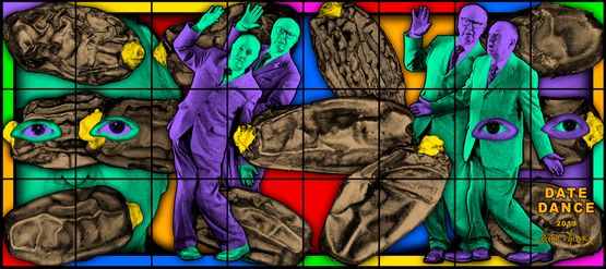 DATE DANCE by Gilbert  George contemporary artwork Mixed Media