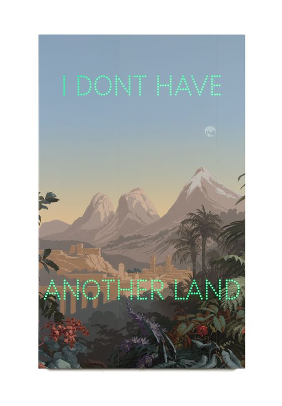 I Dont Have Another Land by Nathan Coley contemporary artwork Sculpture