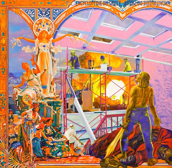 Blinded by Beauty The Tale of the Orient and Occident by Zico Albaiquni contemporary artwork Painting