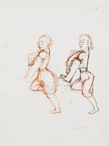 Study for Policemans Daughter by Paula Rego contemporary artwork works on paper