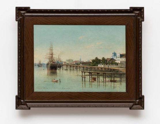 Santos de Outrora Yesteryears Santos by Benedito Calixto contemporary artwork Painting
