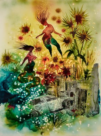 Mermaid by Shiva Ahmadi contemporary artwork painting